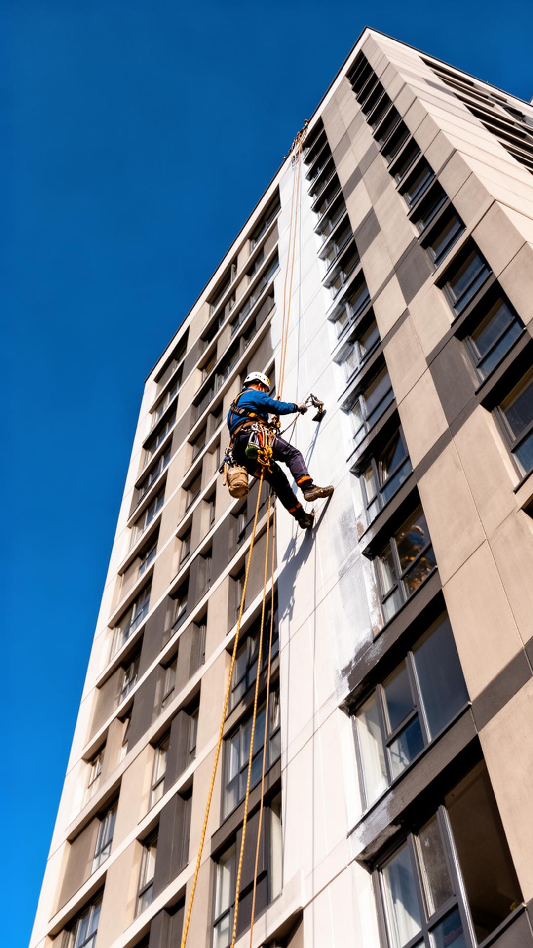 Pintura de Fachadas em Rappel